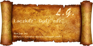 Laczkó Győző névjegykártya