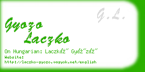 gyozo laczko business card